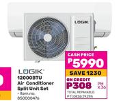 Logik 12000 BTU Air Conditioner Split Unit Set (850000476)