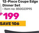 Mainstays 12-Piece Coupe Edge Dinner Set 850023995