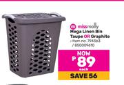 Missmolly a Linen Bin (Taupe Or Graphite)-Each