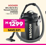 Hoover 28L Wet & Dry Vacuum Cleaner HWD20 (491969)