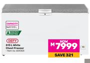 Defy 513L White Chest Freezer (604303)