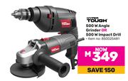 Hyper Tough 500W Angle Grinder Or 500W Impact Drill (850025481)