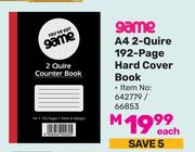 Game A4 2-Quire 192-Page Hard Cover Book 642779/66853