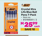 Bic Crystal Xtra Life Blue Ball Pens (7 Pack) 813188001/2