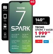 Tecno Spark7 64GB Smartphone