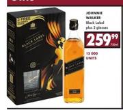 Johnnie Walker Black Label Plus 2 Glasses-750ml