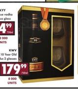 KWV 10 Year old Plus 2 Glasses-750ml