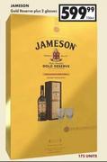 Jameson Gold Reserve Plus 2 Glasses-750ml