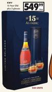 KWV 15 Year Old Brandy 750ml+ 2 Glasses