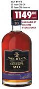 Van Ryn's 20 Year Old Or 20 Year Old Reserve Brandy-750ml