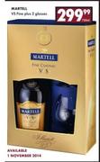 Martell Vs Fine Plus 2 Glasses-750ml