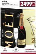 Moet & Chandon 6 Bottles With 6 Flute Glasses-750ml