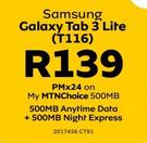 Samsung Galaxy Tab 3 Lite T116-On My MTNChoice 500MB CT91 