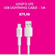 Loopd Lite USB Lighting Cable 1M