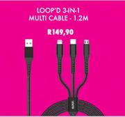 Loopd 3 In 1 Multi Cable 1.2M