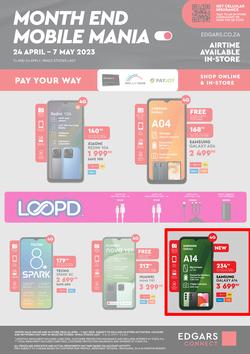 Edgars Mobile : Month End Mobile Mania (24 April - 07 May 2023), page 1