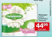 Twinsaver Luxury Dubbellaag Toiletrolle-9 Per Pack