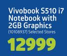 Asus Vivobook S510 i7 Notebook With 2GB Graphics
