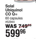 Solal Ubiquinol Co Q10-60 Capsules