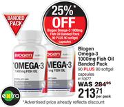 Biogen Omega-3 1000mg Fish Oil Banded Pack 90 Plus-90 softgel Capsules Per Pack