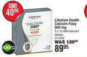 Lifestyle Health Calcium Fizzy 500mg