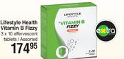 Lifestyle Health Vitamin B Fizzy Assorted-3 x 10 Effervescent  Tablets