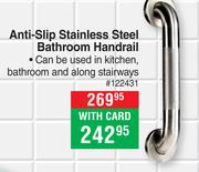 Medic+ Anti-Slip Stainless Steel Bathroom Handrail 122431