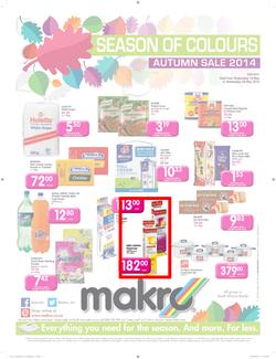 Makro Bloemfontein : Food Catalogue ( 14 May - 28 May 2014 ), page 1