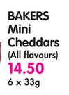 Bakers Mini Cheddars(All Flavours)-6x33g