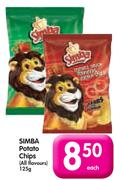 Simba Potato Chips(All Flavours)-125g Each