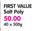 First Value Salt Poly-40x500g