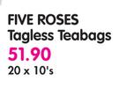 Five Roses Tagless Teabags-20x10's