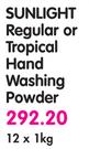 Sunlight Regular Or Tropical Hand Washing Powder-12x1kg