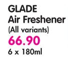 Glade Air Freshener(All Variants)-6x180ml