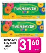 Twinsaver 1-Ply Toilet Paper-10's Each
