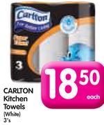 Carlton Kitchen Towels(White)-3's