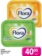 Flora Margarine Tub(Regular Or Light)-1Kg Each