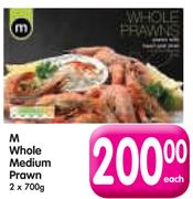 M Whole Medium Prawn-2x700G