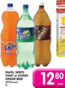 Fanta, Sprite, Twist Or Stoney Ginger Beer(All Flavours)-2L Each