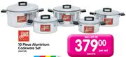 Hort 10 Piece Aluminium Cookware Set-Per Set