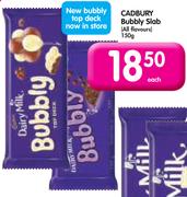 Cadbury Bubbly Slab(All Flavours)-150g Each