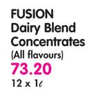 Fusion Dairy Blend Concentrates (All Flavours) - 12 x 1L 