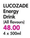 Lucozade Energy Drink (All Flavours) - 4 x 500ml