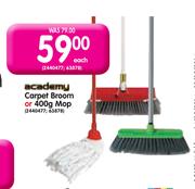 Academy Carpet Broom Or 400g Mop-Each
