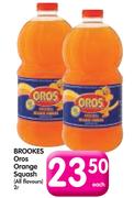 Brookes Oros Orange Squash (All Flavours) - 2L Each
