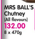 Mrs Ball's Chutney(All Flavours)-8x470g