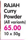 Rajah Curry Powder(All Variants)-10x50g