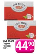 Five Roses Tagless Teabags-200's Each