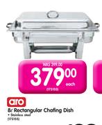 Aro 8L Rectangular Chafing Dish-Each