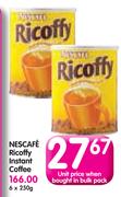 Nescafe Ricoffy Instant Coffee-250g Each